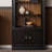 Black solid wood bookcase (Set of 2)