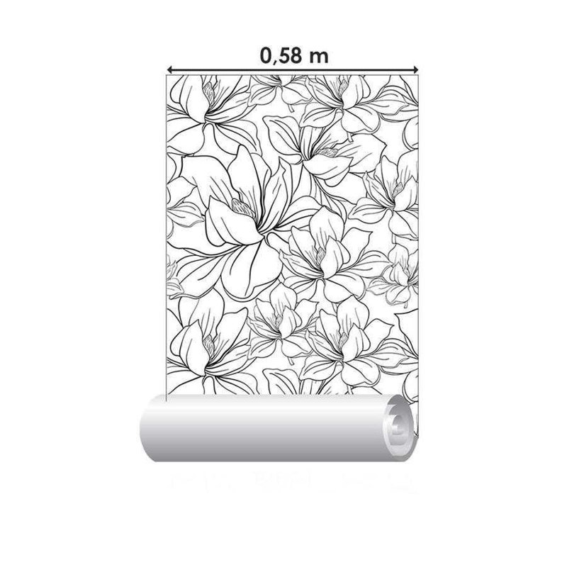 Rouleau de papier peint adhésif lisse L 126 po x l 24 po Elstone