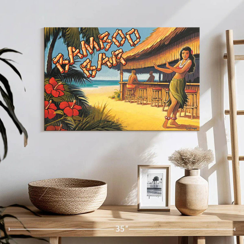 Gillard Bamboo Bar Hawaii, 16" H x 24" W