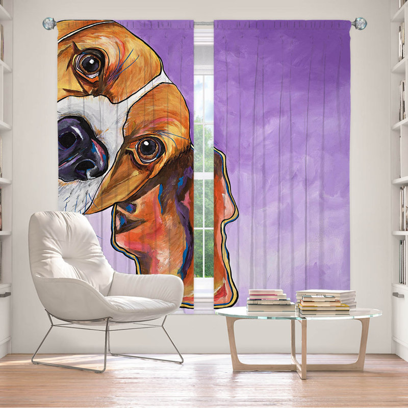 Ensemble de rideaux en polyester 2 pièces Dowding, L 40 po x L 82 po