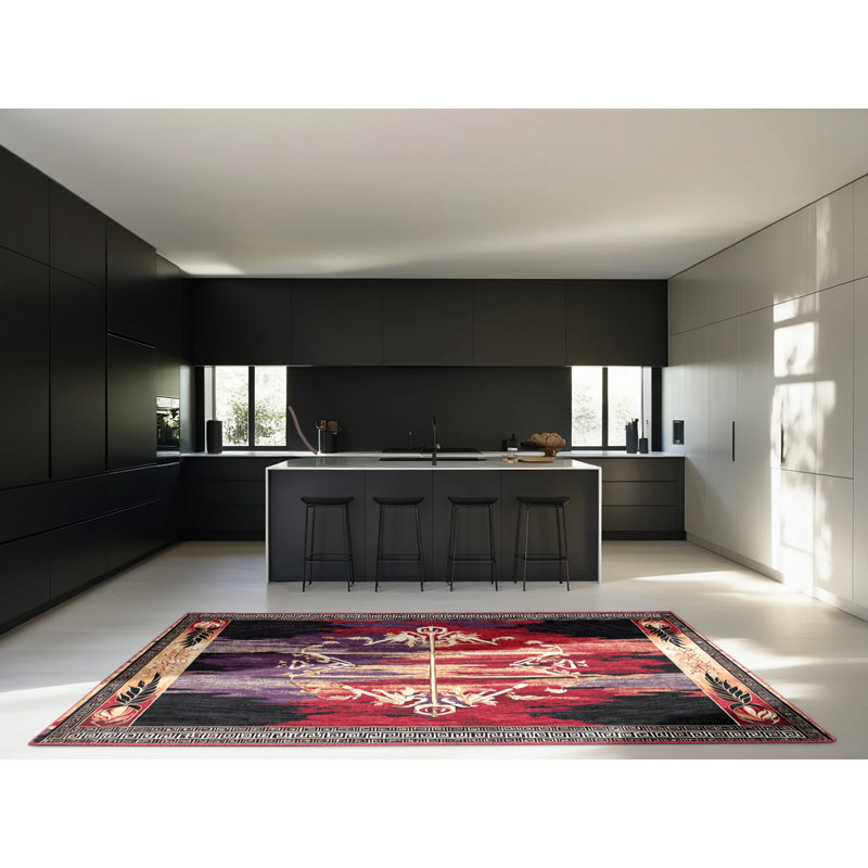 Pythagorean Lines Rug, Rectangle 5' x 8'
