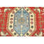 Tapis oriental rouge en laine noué à la main Nabeel
