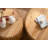 Retro Fashion Style Cylindrical Coffee Table with Vertical Texture Relief Design,Suitable(Set of 2)