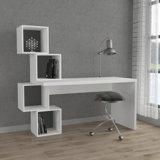 Francella Desk - Modern Asymmetric Design with Ample Storage