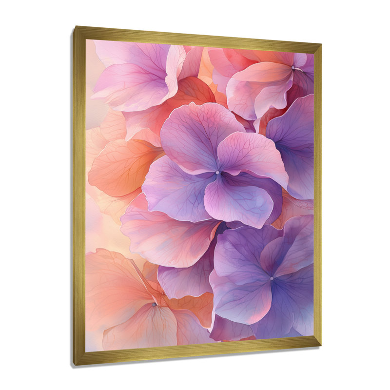 Halstead - Floral Canvas Prints, H 44 po x l 34 po, Picture Framed, Doré