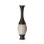 Vase de plancher décoratif autoportant en forme de cylindre antique, 41 po de hauteur, brun