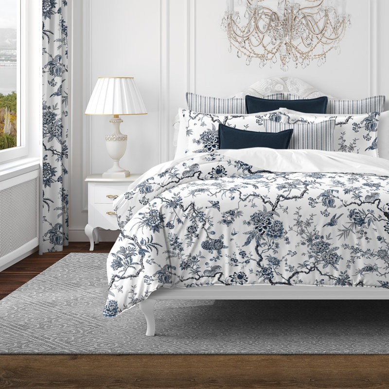 Tree Top Sky Cotton Duvet Cover Set, Queen Duvet Cover + 7 Additional Pieces