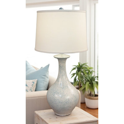Sponged Nude/Seaside Villa Tall Faux Stone Pot