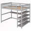 Lit mezzanine double avec bureau intégré Halaya