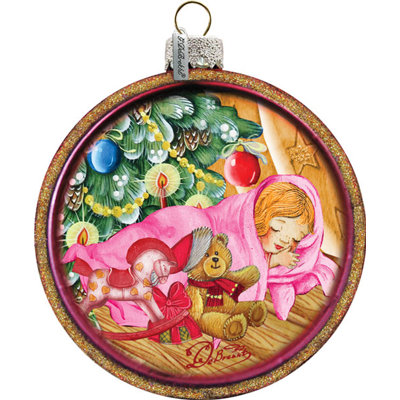 Christmas Cut Ball Glass Ornament Holiday Splendor Collection