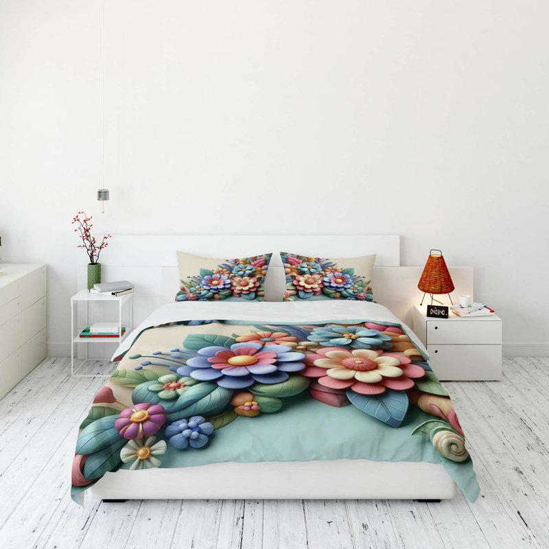 Super King Quilt Cover Set (3 Pieces), 100% Polyester & Cotton Blend, Duvet Cover 102.4 x 86.6 inches | 120 Thread Count, Machine Washable, Envelope Pillowcases, Stylish & Comfortable Bedding for a Luxurious Sleep Experience