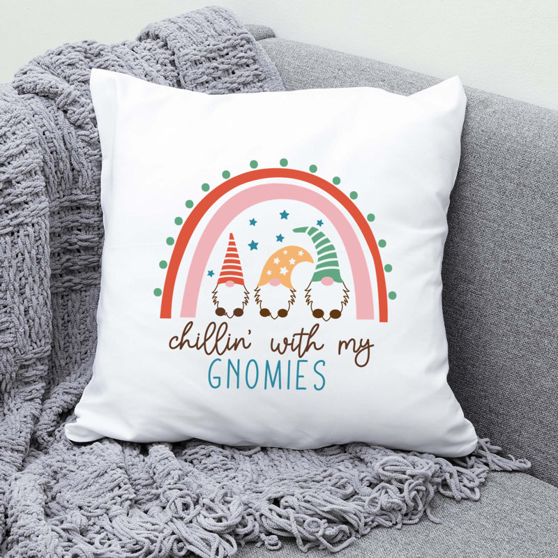 ChristmasRainbow-05 Reversible Throw Pillow, 16" x 16"