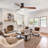 Nicola 52'' Modern Flush Mount Ceiling Fan With Led Light And Remote Control Dc Motor-1293008465