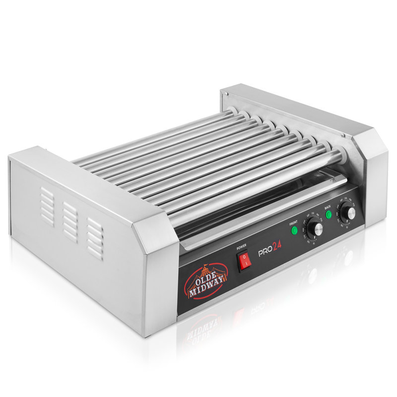 Electric 24 Hot Dog, 9 Roller Grill Cooker
