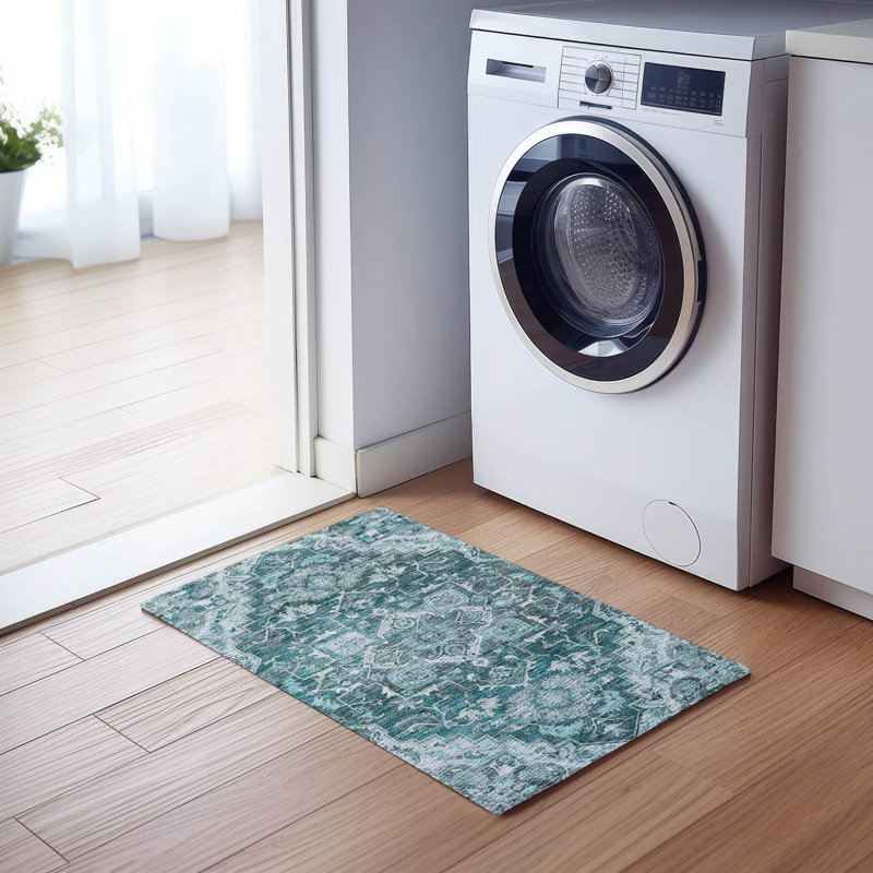 Tapis d'entrée / extérieur antidérapant Malchow, Rectangle 1'8" x 2'6"