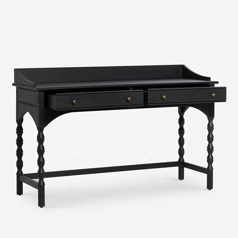 French-style Vintage Writing Desk /Dressing Desk, Black
