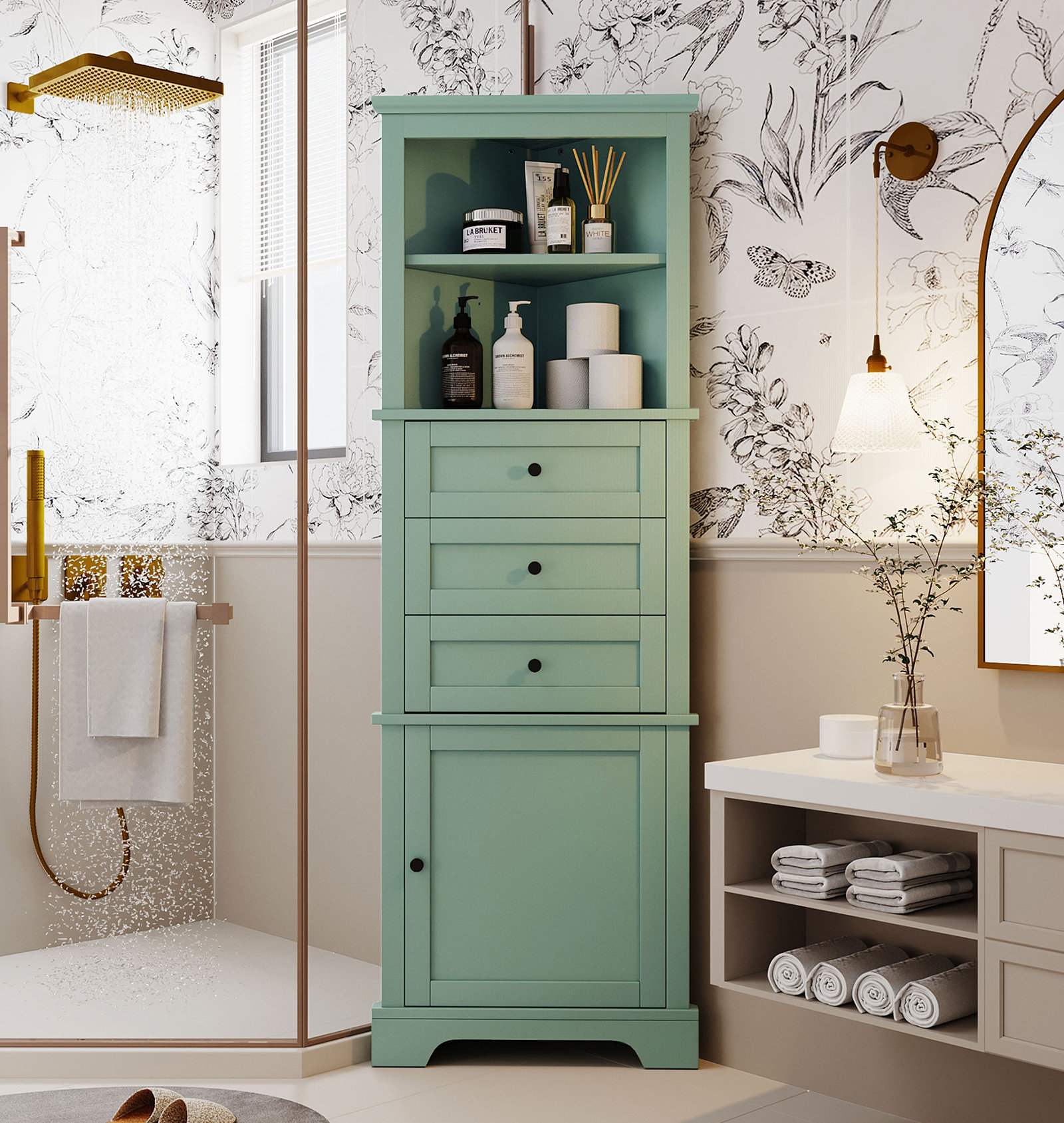 Wildon Home® Tolna Freestanding Bathroom Cabinet & Reviews