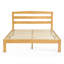 Structure de lit plateforme en bois massif de 12 pouces avec tête de lit, aucun sommier requis et assemblage facile-120380800-120380862