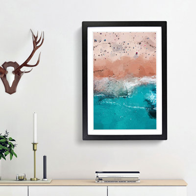 Bondi Beach in Australia in Abstract - Picture Frame Graphic Art Print