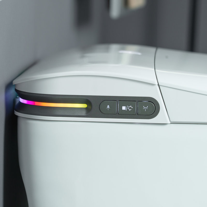  WOODBRIDGE Smart Toilet With Auto Open/Close Lid, Foot Sensor, ADA Height, Fragrance System, UV Self-Cleaning Nozzle & Multi-Function Wash & Warm Air Dry & Perfect For Low Water Pressure Homes & Enhanced Hygiene