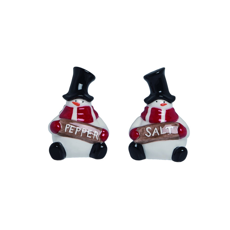 Ceramic Frosties Salt Pepper Shakers Set 2