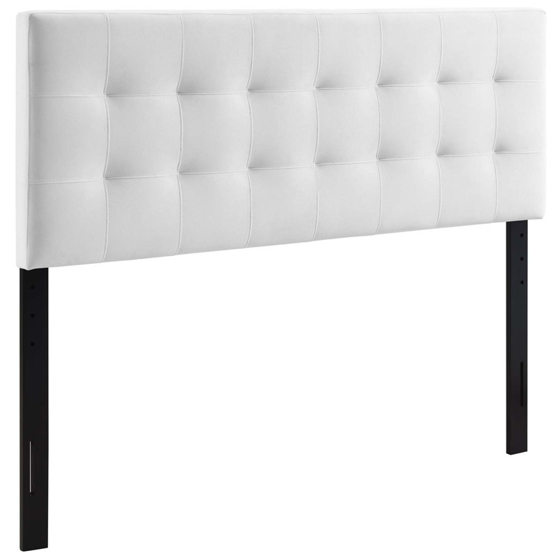 Copper Grove Worishofen Velvet Headboard by Modway, White, Full