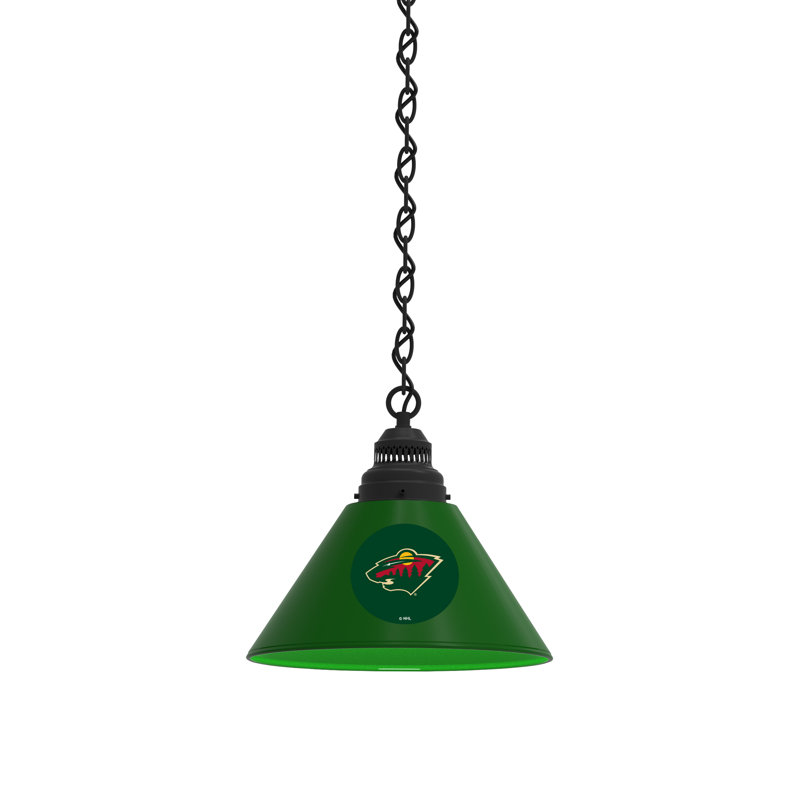 1 - Light Single Pendant, Black, Minnesota Wild