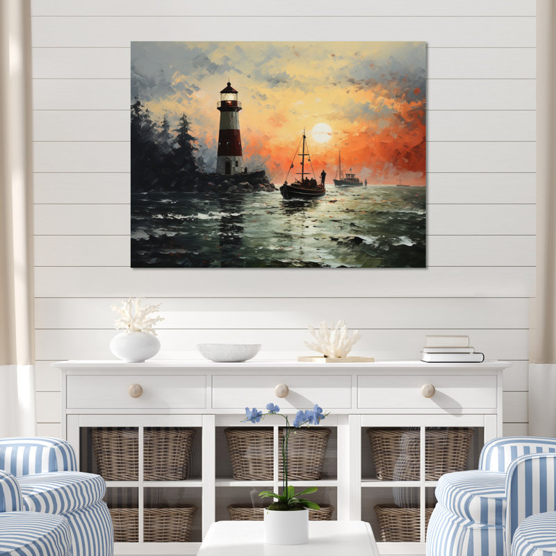 Port Pointillism - impression, Toile tendue, 34" H x 44" W