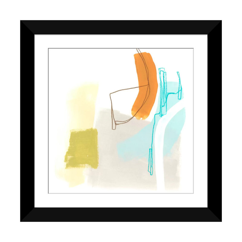 « adagio i », reproduction sur toile, H 16 po x l 16 po x P 1 po, Papier d'art encadré noir, Blanc