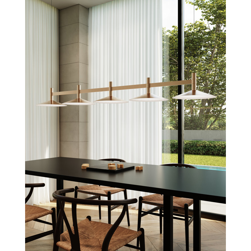 Systema Staccato 57" Black Aluminum LED Linear Pendant