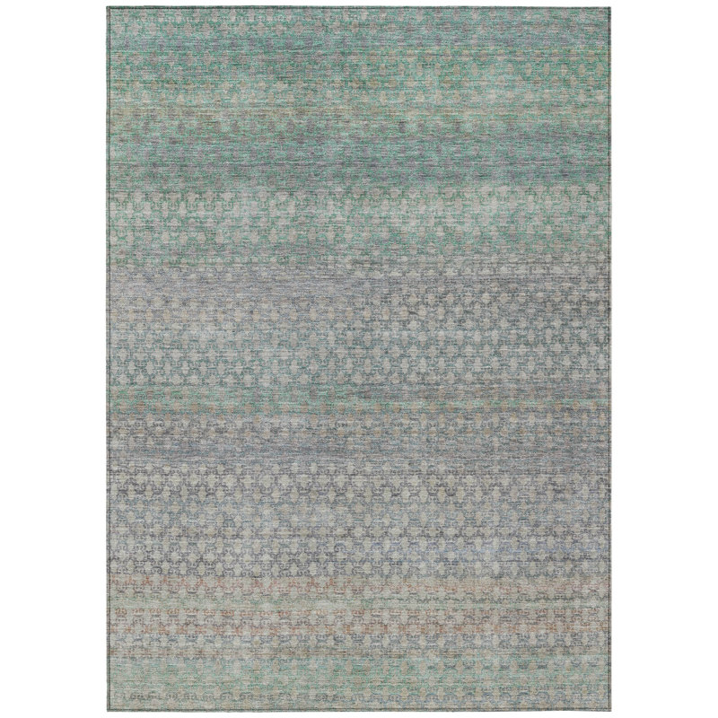 Machine Washable Indoor/Outdoor Cadence ACN2158 Abstract Rug, Rectangle 5' x 7'6"