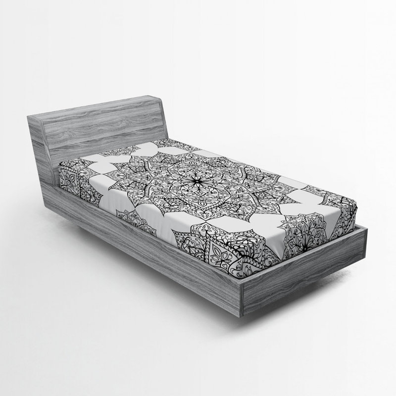 Microfiber Floral Fitted Sheet, Twin XL Fitted Sheet