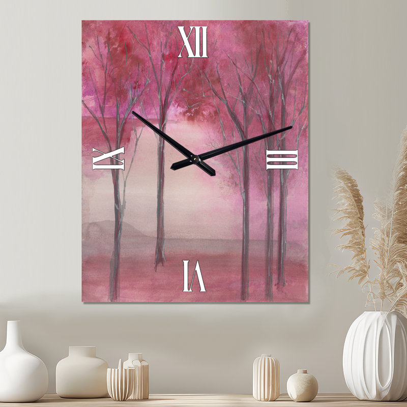 Horloge murale rose, Petit