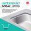 Brookmore 34.5'' L Undermount Double Bowl Stainless Steel Kitchen Sink