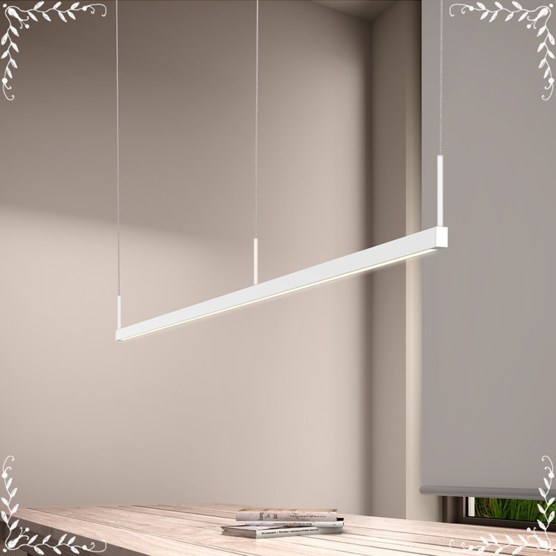 Thin-Line 1 - Light LED Pendant, Satin White, 2700K, 5" H x 48" W x 0.75" D