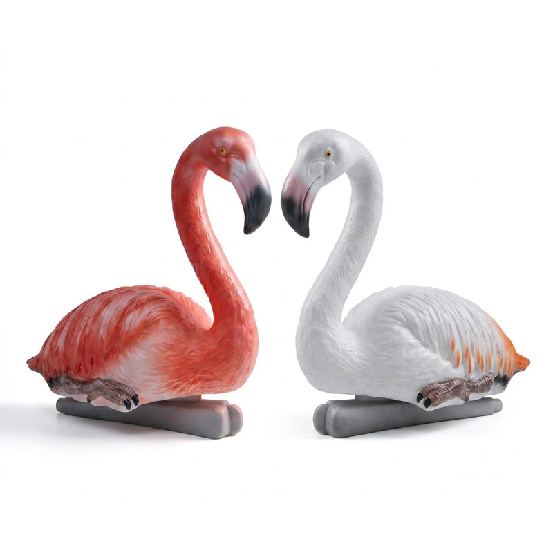 Plastique flamant rouge et blanc, Rouge, blanc