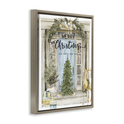 Cadre flottant pour porte et arbre Merry Christmas, design par Jesse Keith