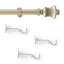 Lenox Palazzo 1” Single Curtain Rod with Fluted Bell Shaped Finial Design, Antique Bronze -32"W x 78"L-988478071-988478064