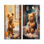 «Bathroom Bear Bubbles II» - Ensemble de 2 reproductions d'art mural en métal-1161029366