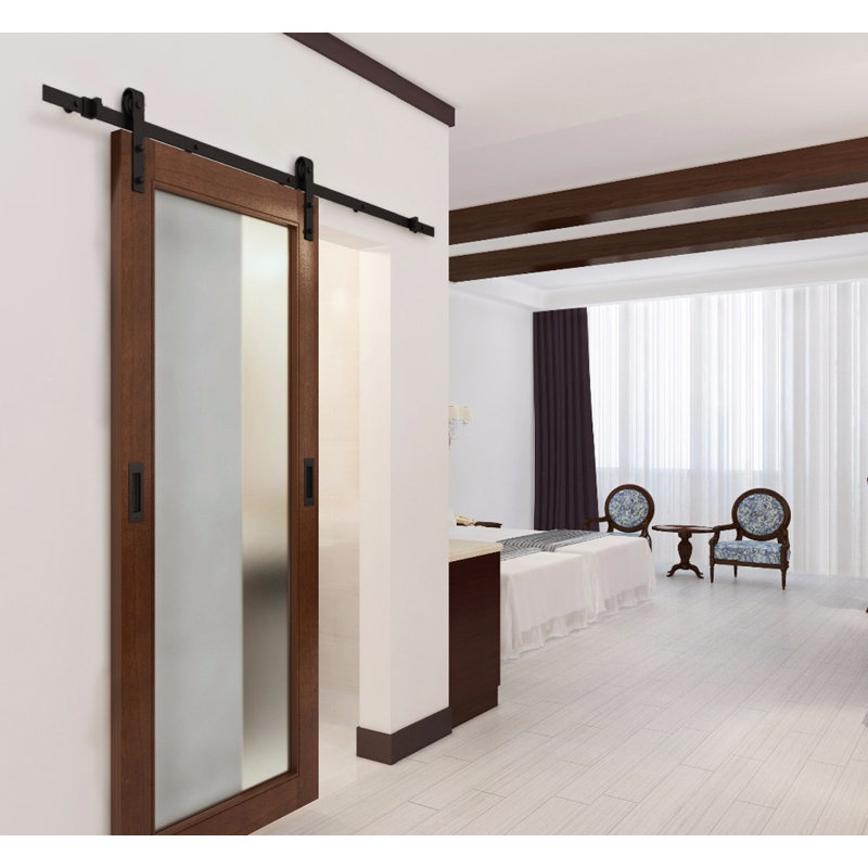 Ensemble de quincaillerie de porte de grange simple flat rail standard