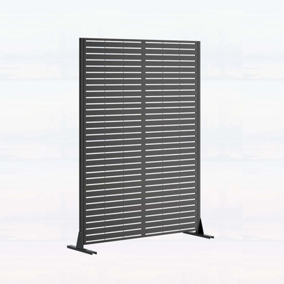 Écran d'intimité élégant en métal pour l'extérieur, idéal pour le patio et le jardin