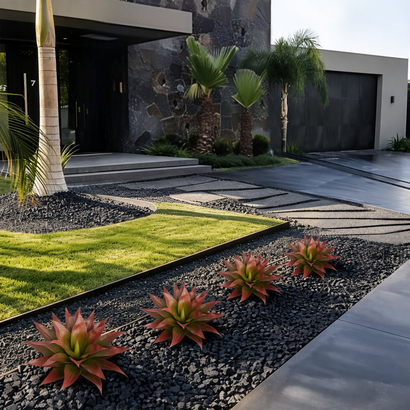 Agave artificielle, Vert-rouge bicolore, 24