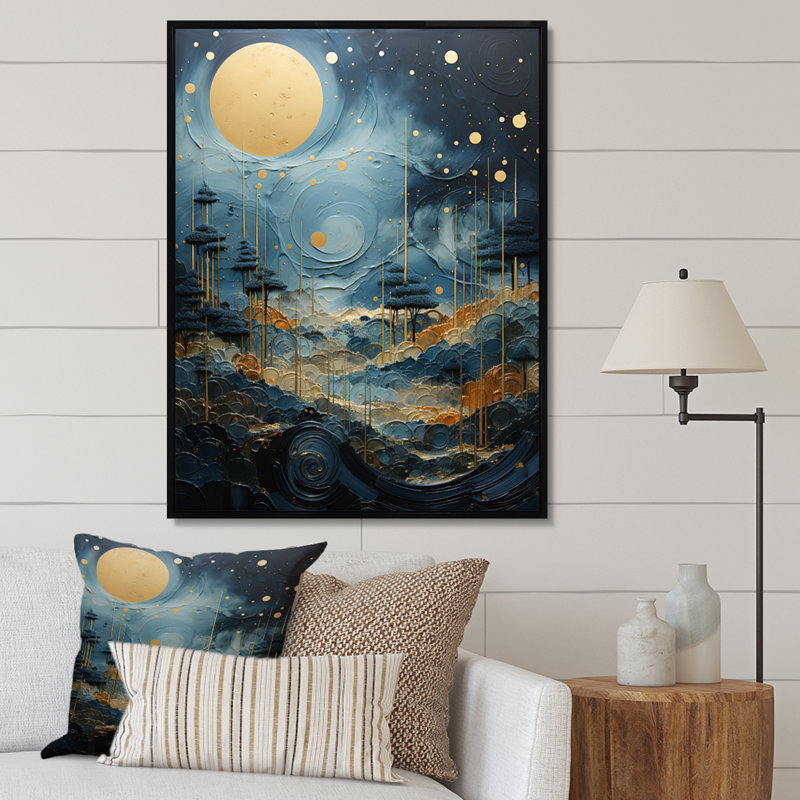 Reproduction d'art sur toile U19, H 32 po x l 24 po x P 1 po, Cadre flottant noir