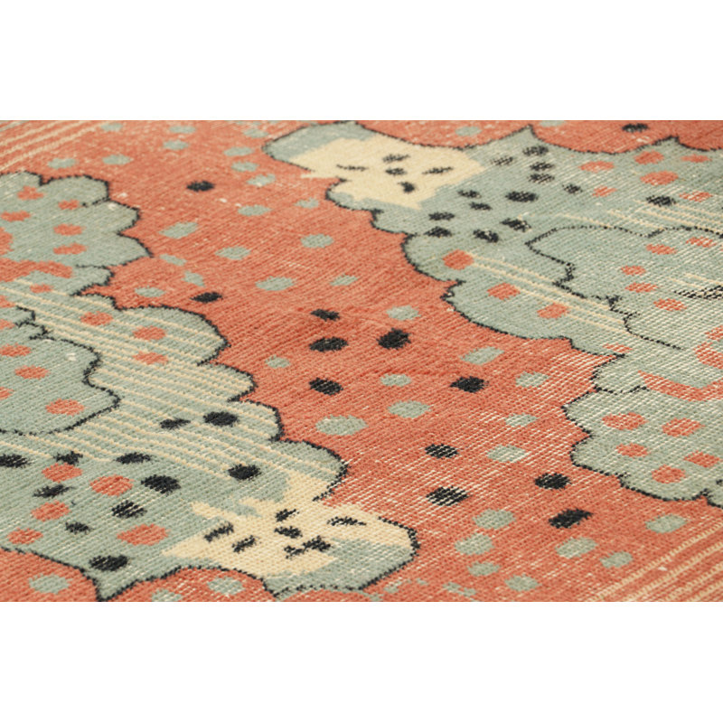 One-of-a-Kind Rectangle 4' X 7' Hand Knotted Area Rug, Rectangle 3'10" x 6'10"