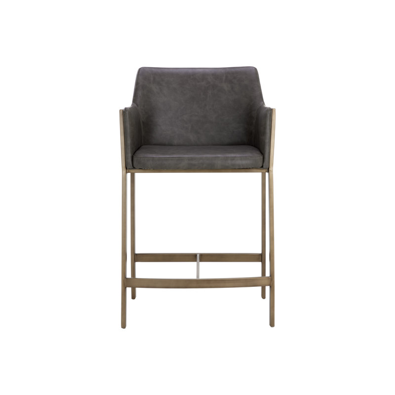 BERNADETTE BARSTOOL - BRAVO ADMIRAL, Counter Stool (26" Seat Height), Kendall Gray