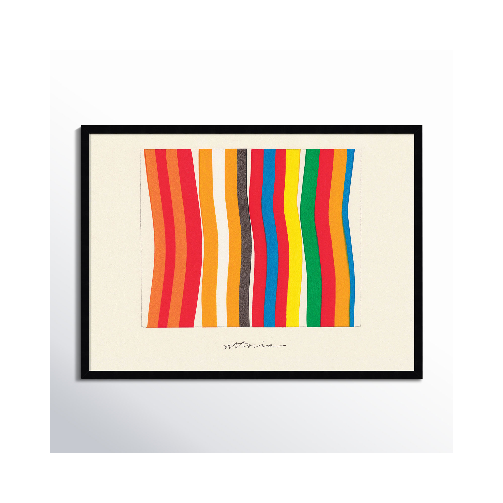 I'm Parallel To Myself by Amber Vittoria, 25" H x 33" W x 1" D, Black