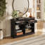 Console avec 2 tiroirs et tablettes de rangement ouvertes, table d'entrée pour le salon, le couloir et la salle à manger (espresso) TREXM-1558270388