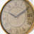 Traditional Coastal Analog Quartz movement / Crystal Tabletop Clock in Gold