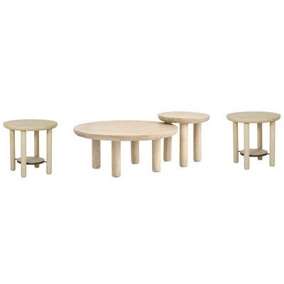 Regulski Nesting Caster Cocktail Table With 2 Round End Table