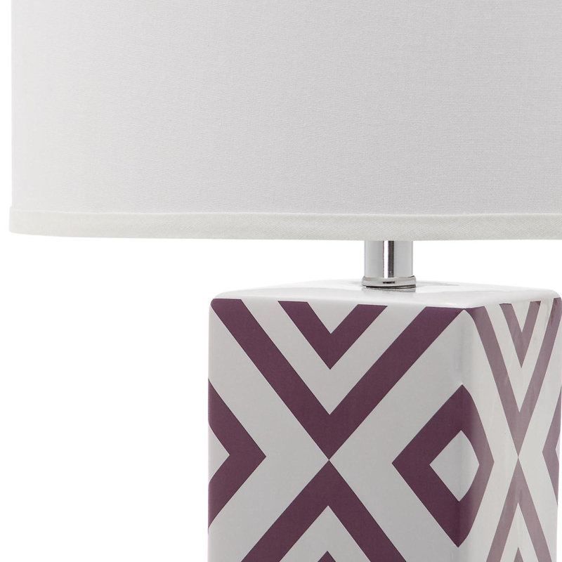 Lampe de table 27 po Blerina, Mauve clair